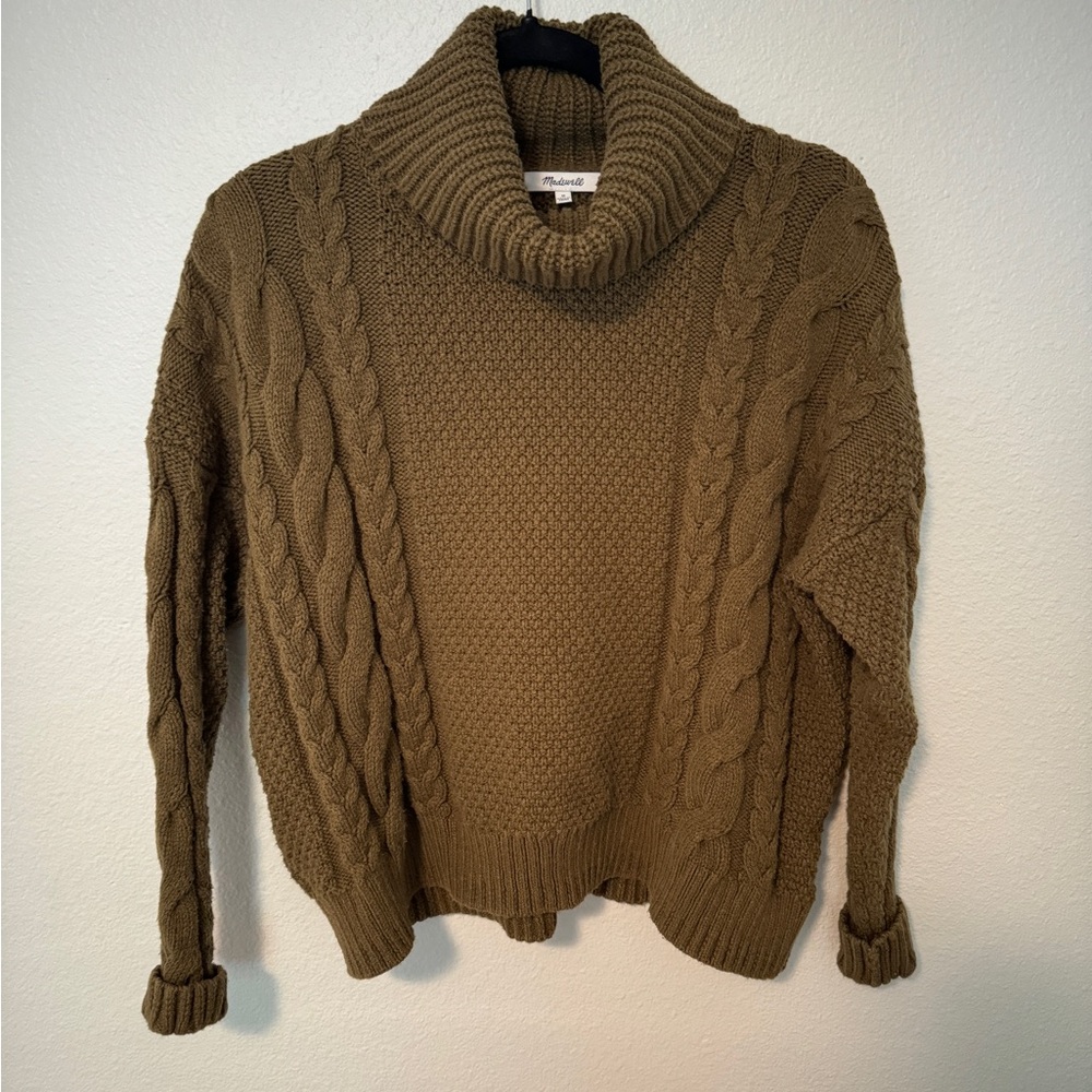 Green Madewell Cable-knit Sweater
